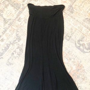 Black Maxi Maternity Skirt